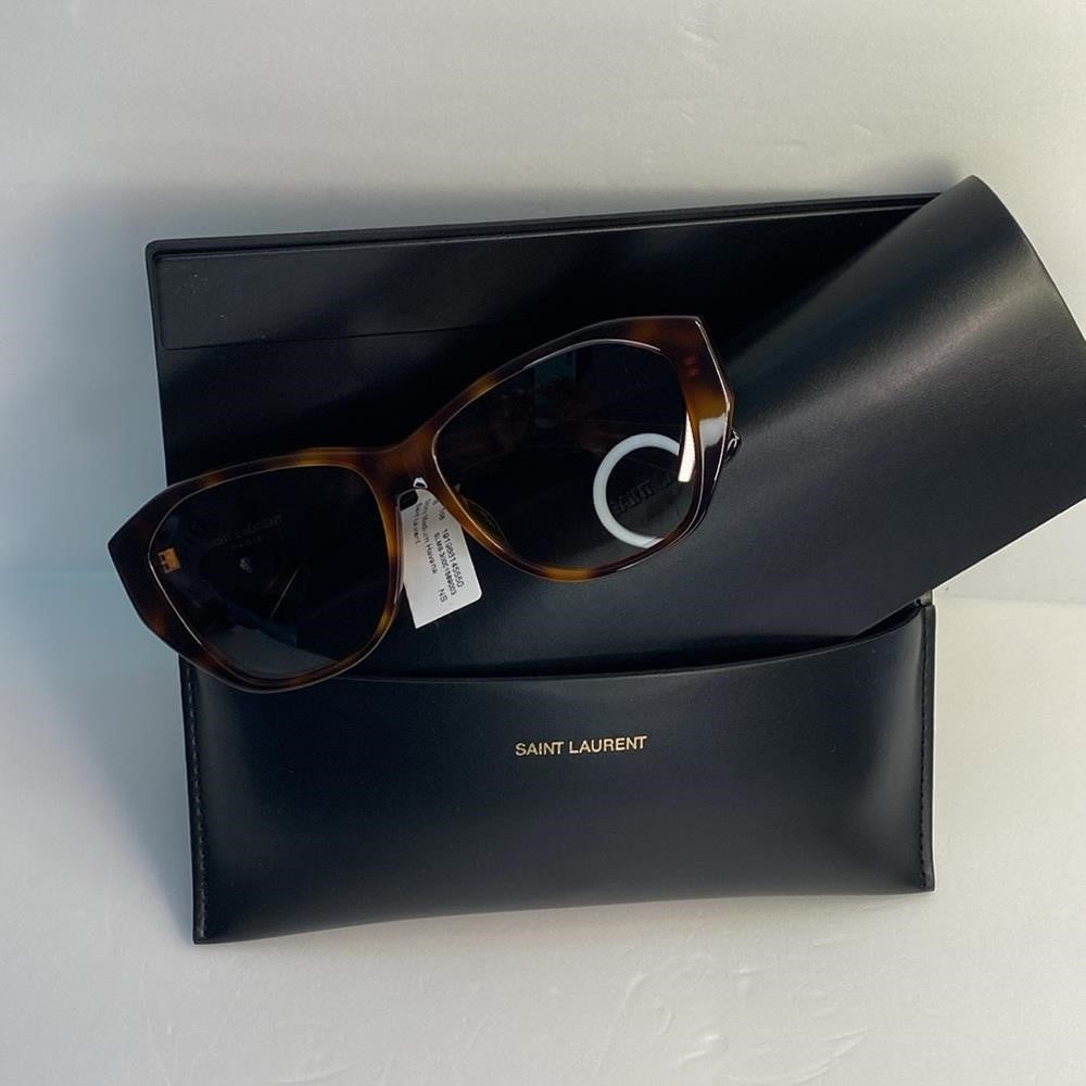 New 💯 Original SAINT LAURENT  SL M8/FN Sunglasses Tortoise Sunglasses