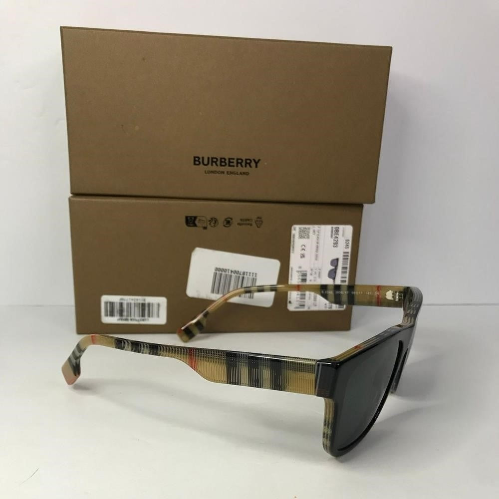 Ship Sameday New 💯 Original Burberry Grey Square Men's Sunglasses BE4293