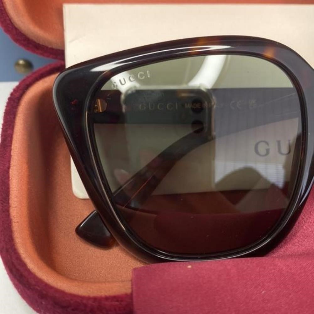 Authentic Gucci GG1169S 003 Butterfly Sunglasses