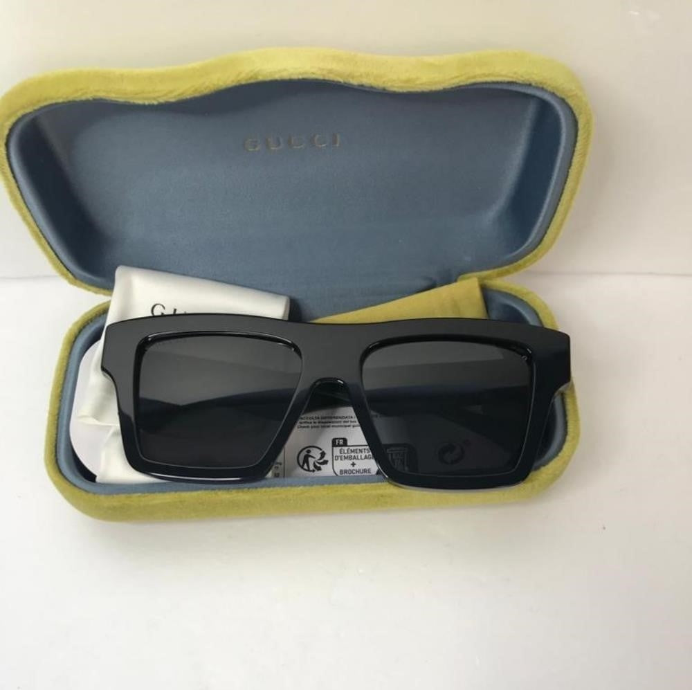 ORIGINAL _💯 BRAND NEW GUCCI GG0962S 009 Black/Green/Grey Unisex Sunglasses