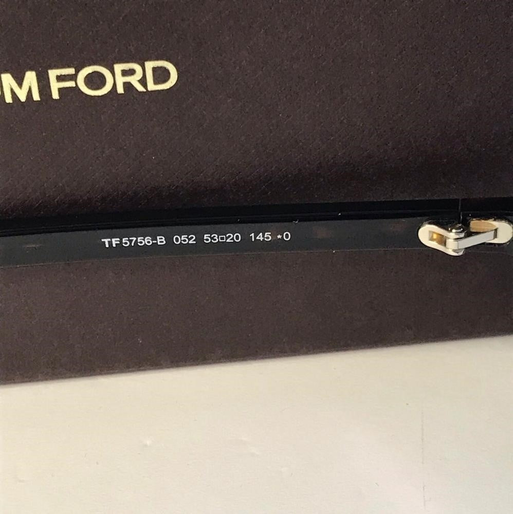 New 💯 Tom Ford FT5756-B Eyeglasses Dark Havana / Clear / Blue Block Lens Men's