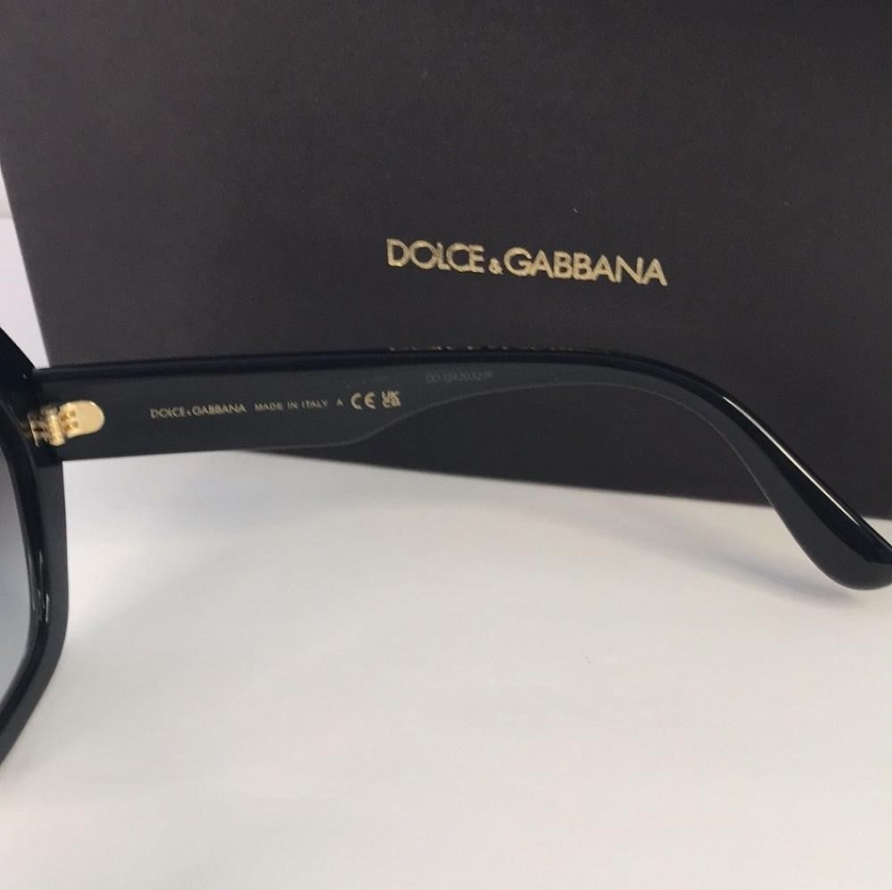 New Authentic Dolce and Gabbana Gradient Black Irregular Ladies Sunglasses DG440