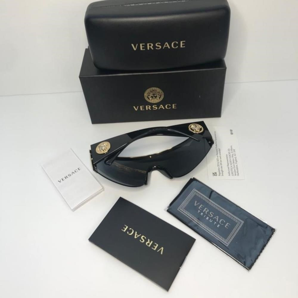 💯 New Authentic  Trendy  Versace VE2197 12526G 140 - Pale Gold Sunglasses