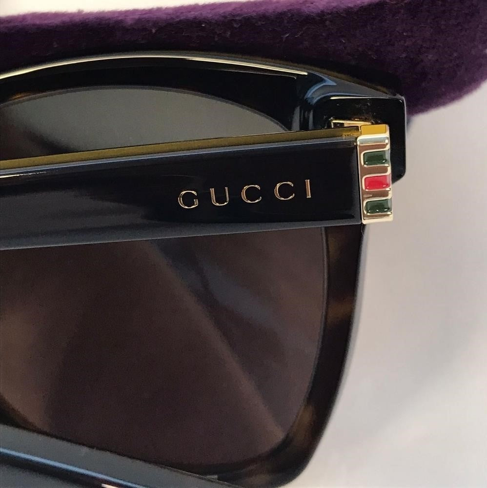 💯 Original Gucci Sunglasses Gg0459Sa 002 57 Square 15-150