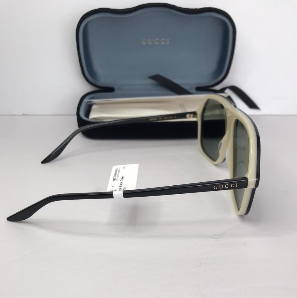 Gucci Gg0734s 004 Square Aviator Negro Acetato Original